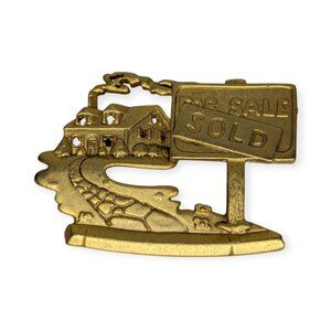 Vintage Gold Tone AJC Realtor Gold Brooch/Pin